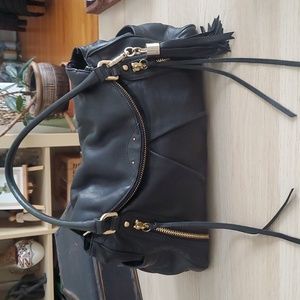Botkier Jackie Satchel black lambskin
